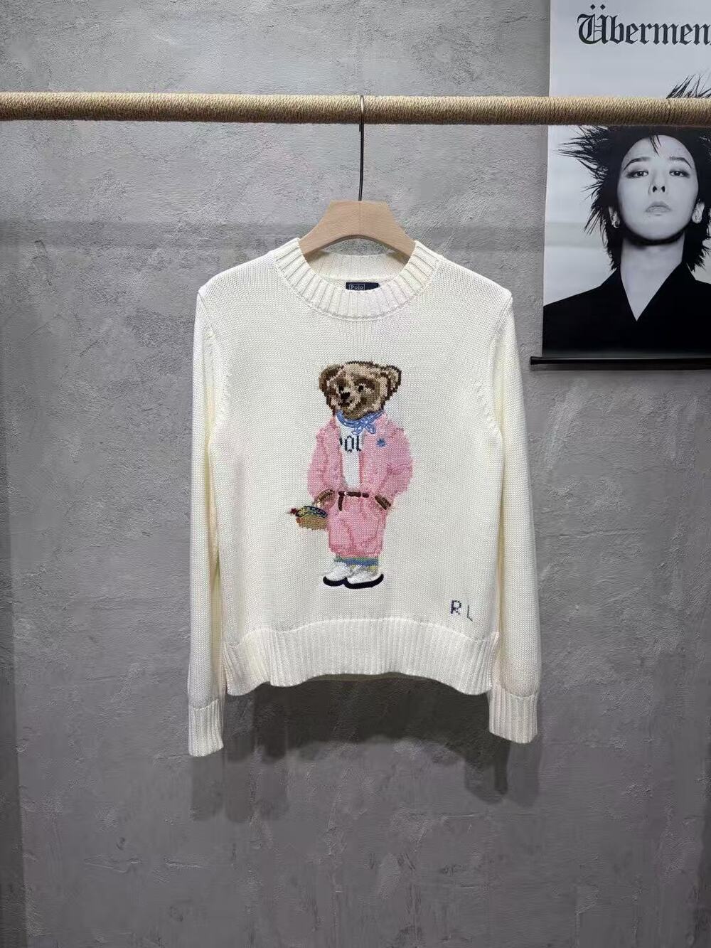 Polo Ralph Lauren Polo Bear Cream Crewneck Knit Sweater